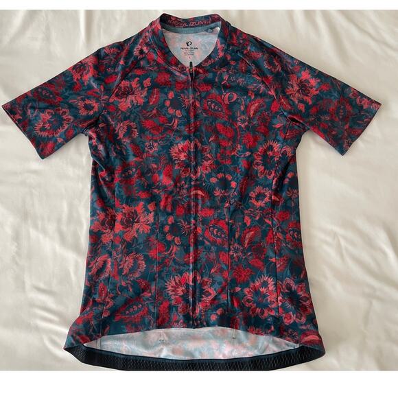 Pearl Izumi for Woman Floral Short Sleeve cycling Shirt SZ L - Picture 1 of 9